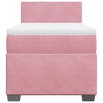 vidaXL Sommier à lattes de lit et matelas Rose 80x200 cm Velours