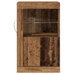 Buffet vidaXL avec éclairage LED en bois ancien 41x37x67 cm