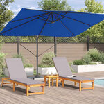 vidaXL Parasol Roma à Bras Déporté Bleu  Noir 352 x 251 x 260 cm