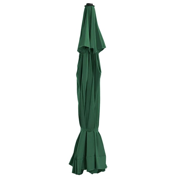 vidaXL Tissu de remplacement pour parasol d'extérieur Vert 515 cm