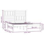 vidaXL Cadre de lit sans matelas bois de pin massif 120x200 cm