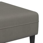 vidaXL Canapé Gris clair 250 x 188 x 76 cm Tissu en velours côtelé