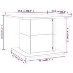 vidaXL Table basse chêne fumé 55 5x55 5x40 cm bois d'ingénierie