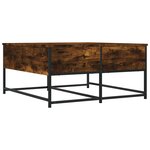 vidaXL Table basse chêne fumé 80x80x40 cm bois d'ingénierie