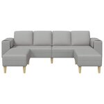 vidaXL Canapé de salon 3 Pièces Gris nuage 250 x 188 x 76 cm Polyester