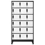 vidaXL Armoire à casiers Anthracite et blanc 90x40x180 cm Acier