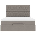VidaXL Cadre de lit ottoman avec matelas taupe 140x200 cm tissu