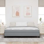 vidaXL Lit à ressorts avec matelas Gris clair 180 x 200 cm tissu