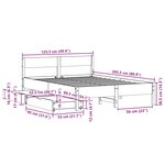 vidaXL Cadre de lit sans matelas 120x200 cm bois de pin massif