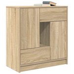 vidaXL Buffet avec tiroirs et portes chêne sonoma 70 5x34x74 5 cm