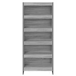 vidaXL Bibliothèque 2 Pièces Gris Sonoma 80 x 30 x 155 cm