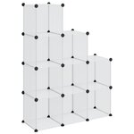 vidaXL Cubes de rangement 9 Pièces Transparent PP
