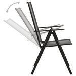 vidaXL Ensemble de chaises de jardin inclinables 5 Pièces anthracite