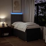 vidaXL Sommier à lattes de lit avec matelas Marron foncé 90x200 cm