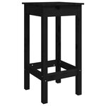 vidaXL Ensemble de bar de jardin 5 Pièces noir bois de pin massif