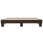 vidaXL Cadre de lit chêne marron 180x200 cm bois d'ingénierie et métal