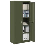 vidaXL Armoire de rangement 2 Pièces Vert olive 80 x 40 x 180 cm Acier