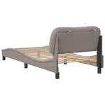 vidaXL Cadre de lit sans matelas Hvar taupe 90x190 cm tissu