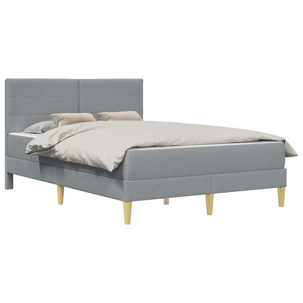 vidaXL Cadre de lit Gris clair 120 x 200 cm Polyester