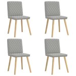 vidaXL Chaises à manger lot de 4 gris nuage tissu