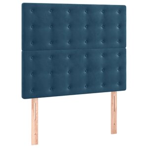 vidaXL Tête de lit Bleu foncé 100x5x118/128 cm Velours