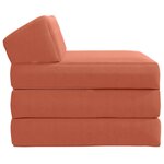 vidaXL Canapé-lit pliable Rouge orange 200 x 70 x 10 cm
