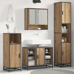 vidaXL Cabinet de salle de bain chêne artisanal 35 x 37 5 x 188 5 cm