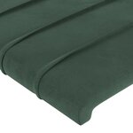 vidaXL Tête de lit à LED Vert foncé 163x16x118/128 cm Velours