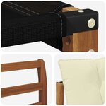 vidaXL Ensemble de canapés d'extérieur 6 pc Naturel et Crème