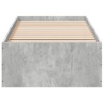 vidaXL Cadre de lit sans matelas gris béton 90x190 cm