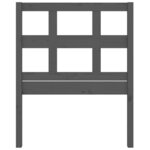 vidaXL Tête de lit Gris 80 5x4x100 cm Bois massif de pin
