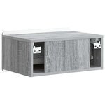 vidaXL Cabinet de chevet mural 2 Pièces Sonoma gris 49 x 34 5 x 24 cm