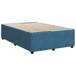 vidaXL Sommier à lattes de lit et matelas Bleu foncé 120x200cm Velours