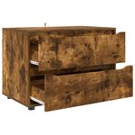 vidaXL Armoire de rangement Chêne fumé 80 x 48 x 57 cm