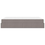 vidaXL Cadre de lit avec matelas avec matelas 2 Pièces Taupe tissu