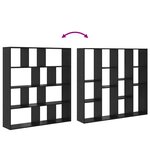 vidaXL Bibliothèque Chêne noir 132 x 29 x 141 5 cm Bois d'ingénierie