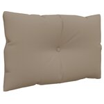 vidaXL Coussins de palette lot de 2 taupe tissu