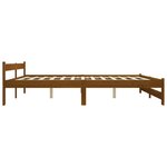 vidaXL Cadre de lit sans matelas marron miel pin massif 140x200 cm