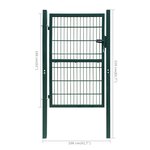 vidaXL Portillon 2D (simple) Vert 106x210 cm