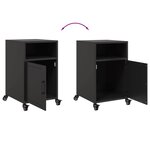vidaXL Tables de chevet 2 Pièces noir 36x39x59 cm acier