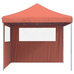vidaXL Tente de réception pliable escamotable avec 2 parois latérales