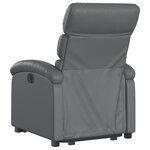 vidaXL Fauteuil inclinable électrique gris similicuir