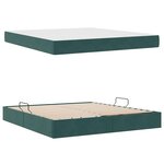vidaXL Lit avec rangement et matelas Vert foncé 180 x 200 cm Velours