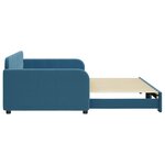 vidaXL Lit de jour avec lit gigogne bleu 100x200 cm velours