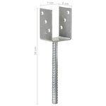vidaXL Piquets de clôture 6 Pièces Argenté 7x6x30 cm Acier galvanisé