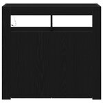 vidaXL Buffet Noir 80 x 35 x 75 cm Bois d'ingénierie