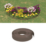 vidaXL Bordures de jardin 3 Pièces marron 10 m 10 cm polyéthylène