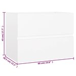 vidaXL Ensemble de meubles de salle de bain Blanc Aggloméré