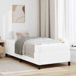 vidaXL Cadre de lit avec matelas Blanc 80 x 200 cm Faux cuir