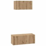 vidaXL Ensemble meuble TV 2 Pièces chêne artisanal 80 x 30 x 30 cm